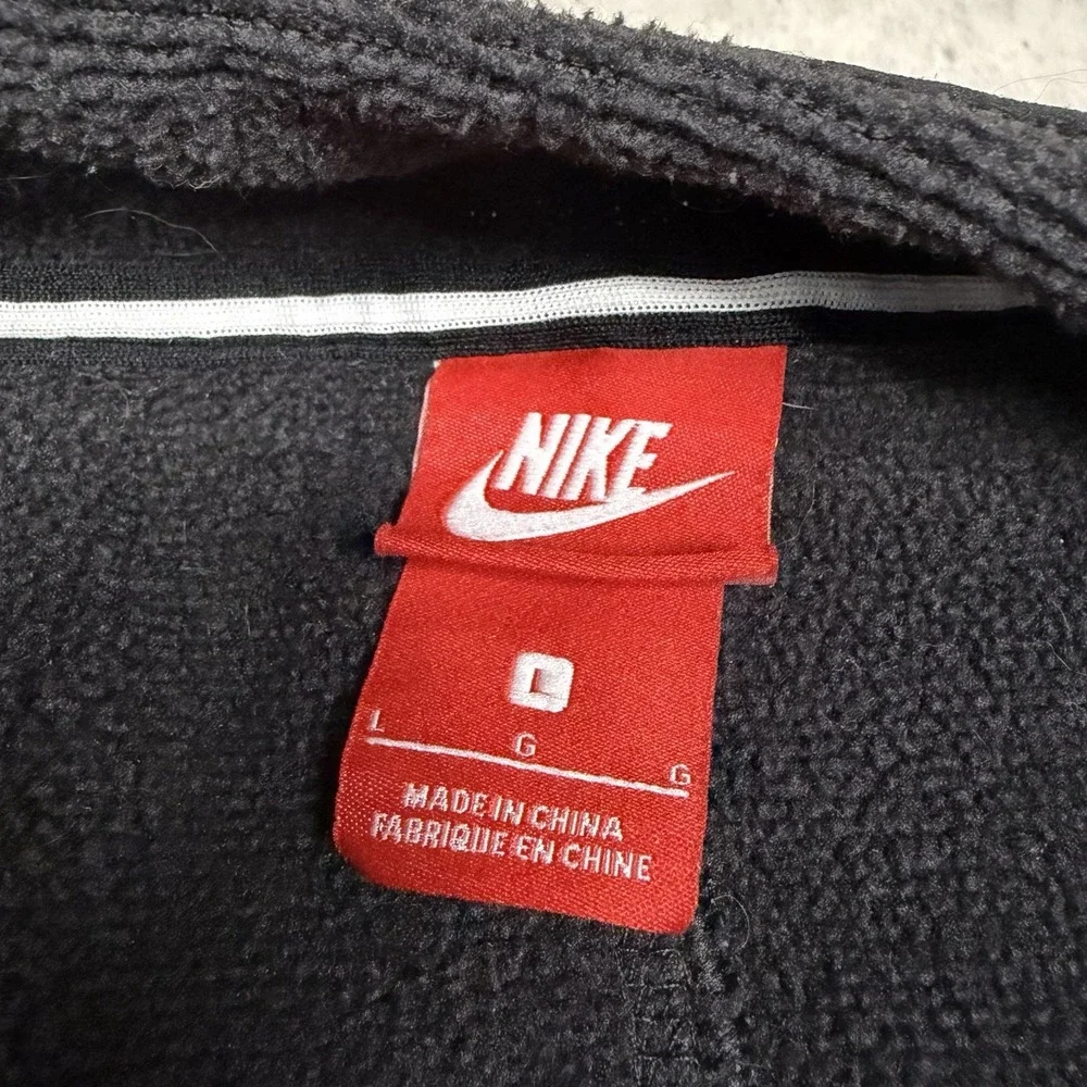 Nike Full Zip Knit Sweater Tech Fleece Jacket Black Women's Large Pockets